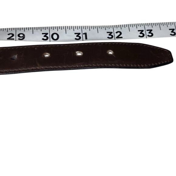 Women\'s Salvatore Ferragamo Double-Gancini Dark Brown Leather Belt Size 75 main image 16